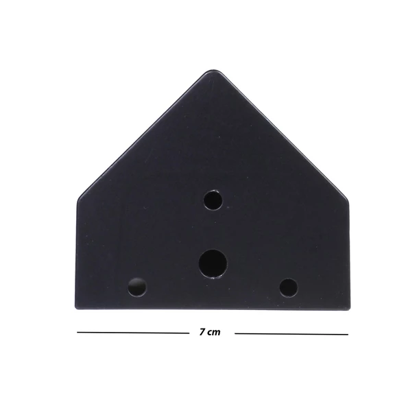 Ovit Desenli Mobilya Koltuk Baza Sehpa Masa Ayağı Metal Ayak 14 Cm Siyah (4 Adet) - 4