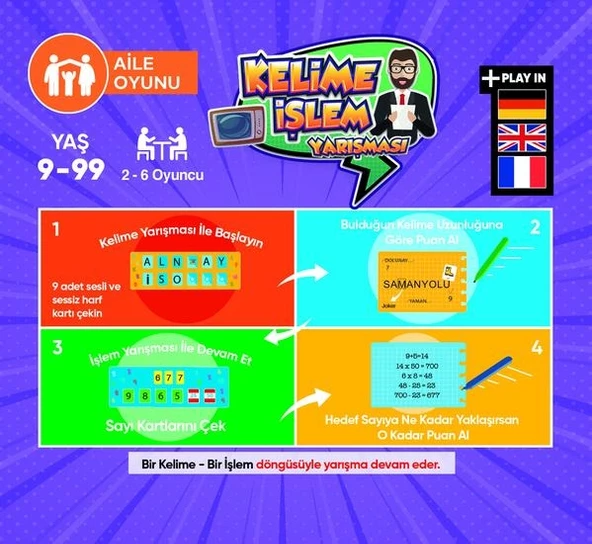NEO Kelime İşlem Yarışması Aile Oyunu - Resim 3