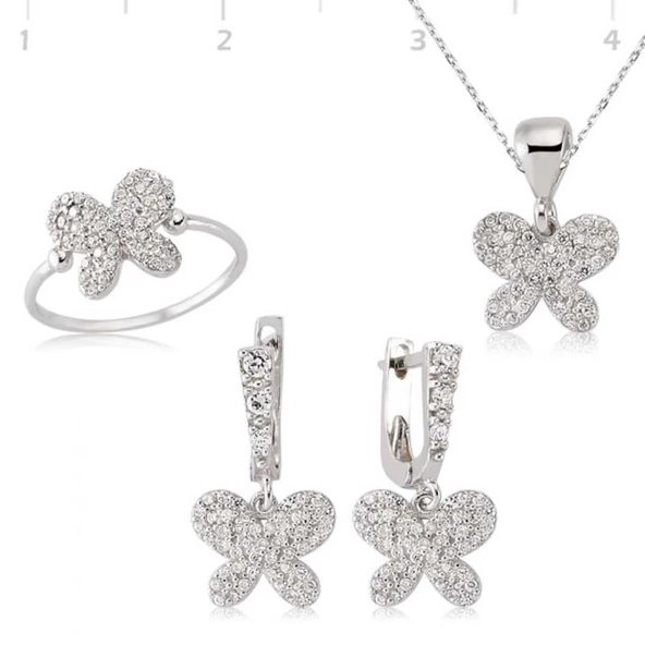 Gümüş Kelebek Bayan Set - Resim 2