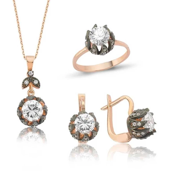 Gümüş Elmas Model Lale Bayan Set - Resim 2