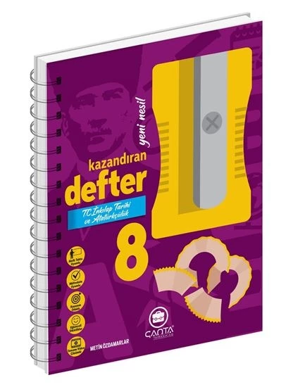 Çanta 8.Sınıf T.C. İnkılap Tarihi ve Atatürkçülük Okula Yardımcı Kazandıran Defter