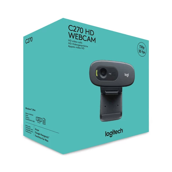 LOGITECH C270 HD WEBCAM-SİYAH 960-001063 - 4