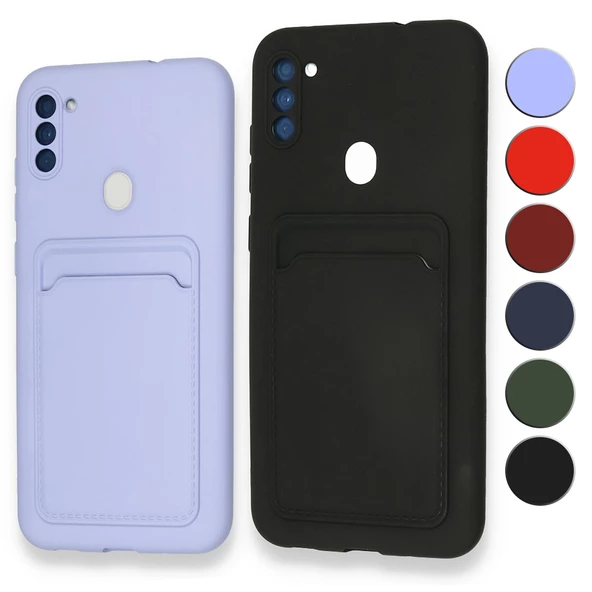 FitCase Samsung Galaxy A11 Cardy Soft Kartlık Cepli Silikon Kapak