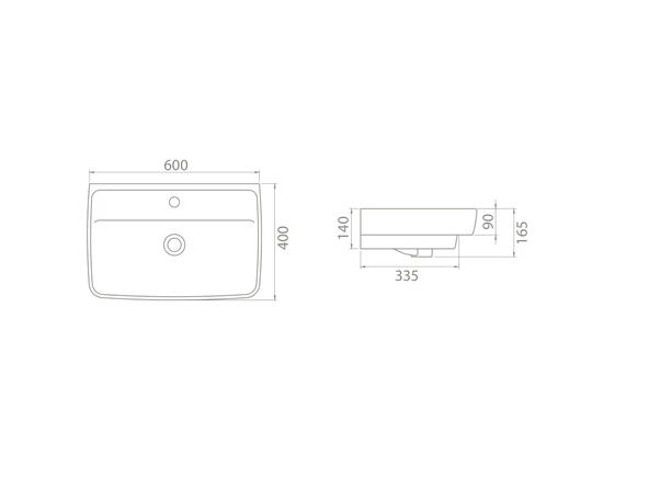 Turkuaz Cerastyle Duru Lavabo 60 40 cm ve Noura Kolon Uzun Ayak - 3
