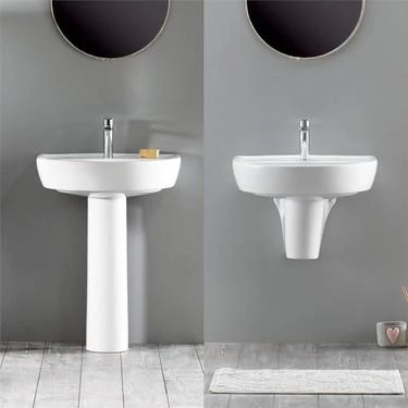 Turkuaz Bella Banyo Lavabo 45x55 cm (Bella Uzun Ayaklı)