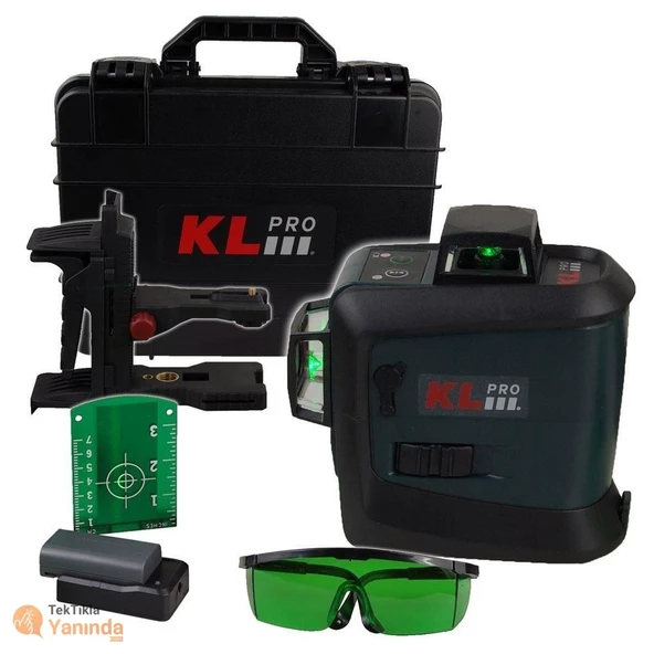 KLPRO KLLZR93GL 7.2Volt/2,6 Ah Li-Ion Yeşil Çizgi Lazer Distomat - 3