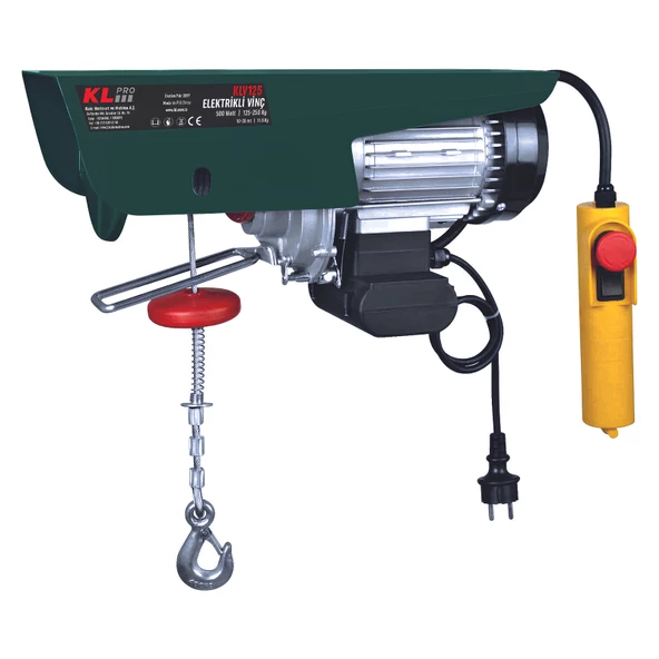 Klpro KLV125 500Watt 125/250Kg Elektrikli Halatlı Vinç