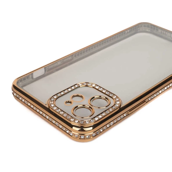 Vendas iPhone 11 Mina Serisi Kamera Korumalı Moda Taşlı Fashion Tarz Silikon Kılıf - 8