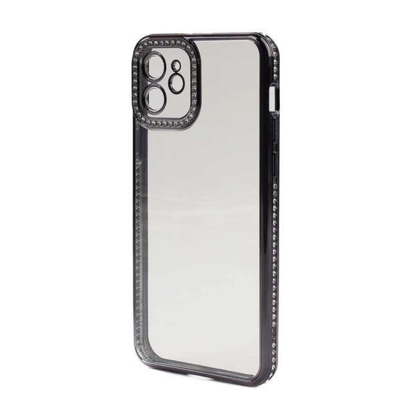 Vendas iPhone 11 Mina Serisi Kamera Korumalı Moda Taşlı Fashion Tarz Silikon Kılıf - 3