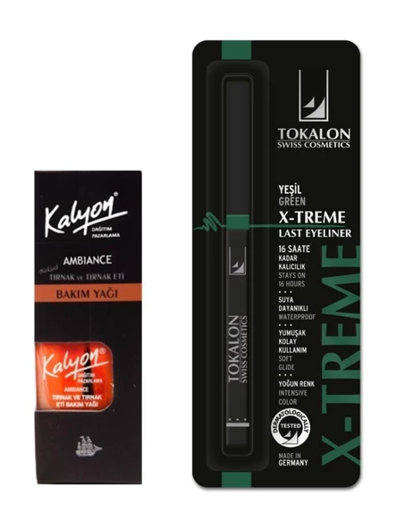 Kalyon Tırnak Bakım Yağı +Tokalon Asansörlü Göz Kalemi Yeşil ürün görseli 1