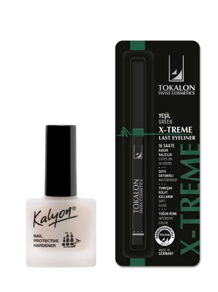 Kalyon Tırnak Sertleştirici+Tokalon Asansörlü Göz Kalemi Yeşil ürün görseli