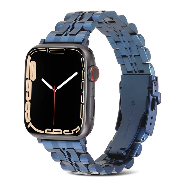 ​​Vendas ​Apple Watch 40mm Metal Gövdeli Şerit Baklava Dizaynlı Metal Kordon