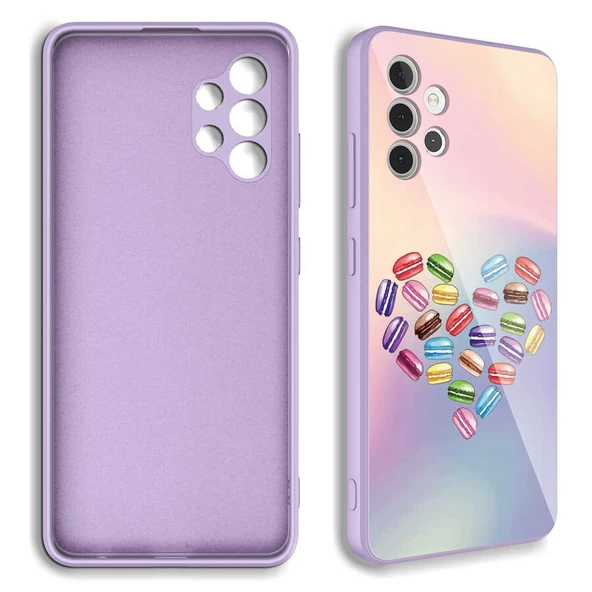 Vendas Samsung A32 4G Edo Serisi Kamera Korumalı Tarz Desenli Parlak Renkli Lansman Silikon Kılıf - 9
