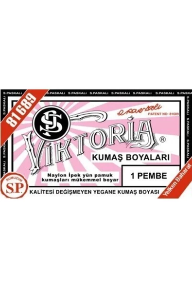 Viktoria Kumaş Boyası - 01 Pembe