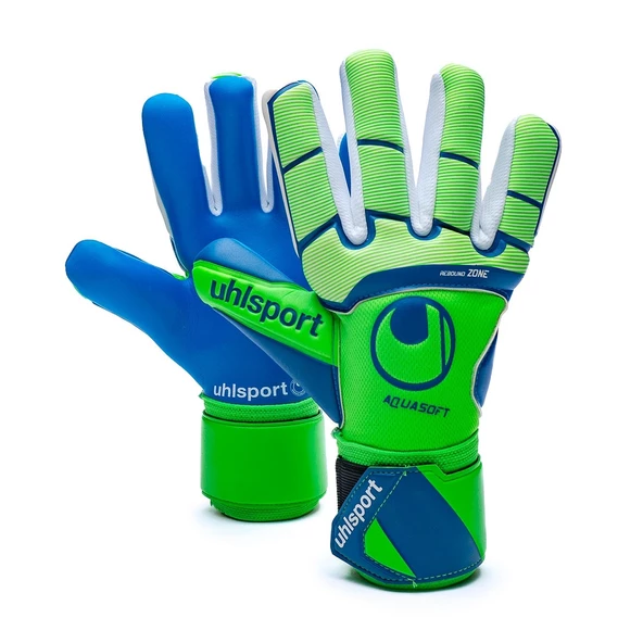 Uhlsport Aquasoft HN Fluo Green Kaleci Eldiveni