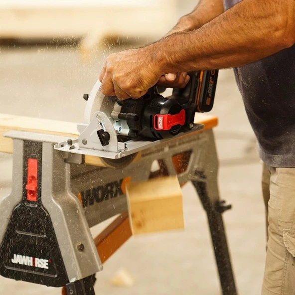 Worx Wx520 20Volt 4.0Ah. Li-İon Kömürsüz Profesyonel Daire Testere - 6