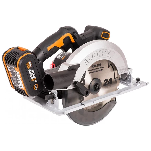 Worx Wx520 20Volt 4.0Ah. Li-İon Kömürsüz Profesyonel Daire Testere - 2