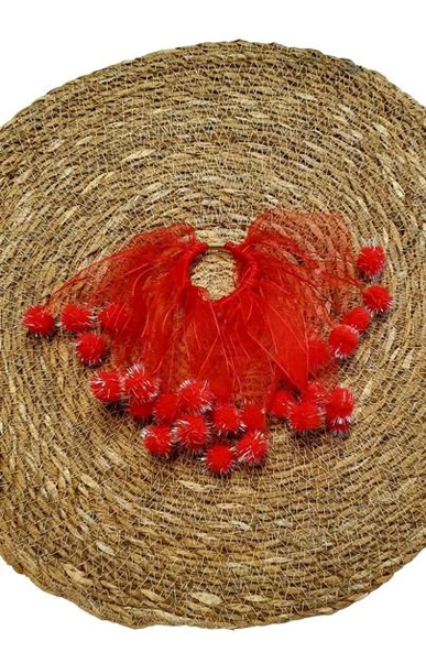 Ponponlu Lastikli Okul Tokası - 7