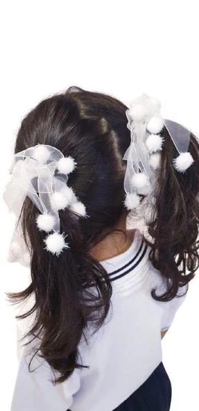 Ponponlu Lastikli Okul Tokası - 2