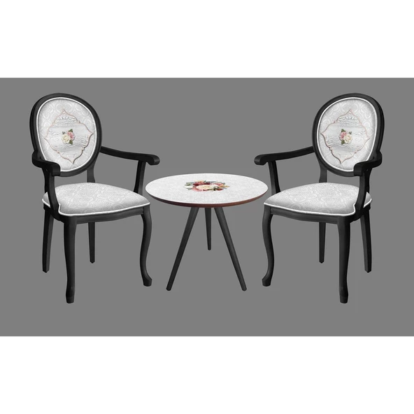 ReHome Madam Koltuk Çay Seti Oturma Takımı | Sehpalı Berjer Takımı - 2