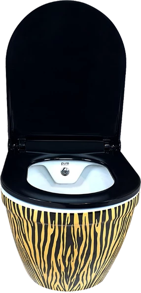 Pure Tıger Gold Zebra Asma Klozet Wh-796+Soft Kapak