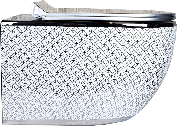 Pure Cırcular Gümüs Beyaz Kanalsız Asma Klozet Wh-750N+Soft Kapak - 2