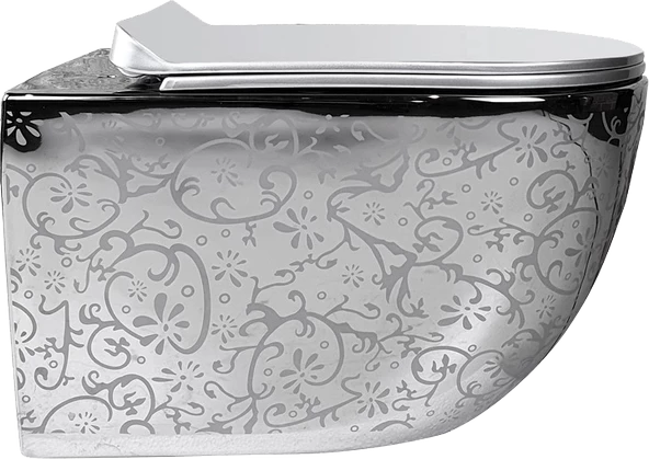 Pure Wıne Gümüs Kanalsız Asma Klozet Wh-751N+Soft Kapak - 2