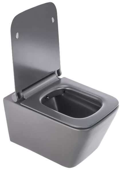 Pure Mat Grı Kanalsız Asma Klozet Wh-776+Soft Kapak - 2