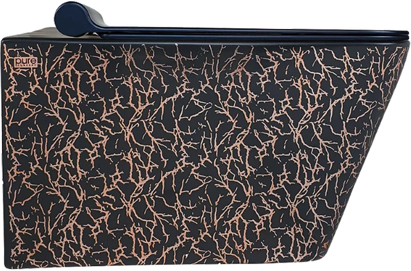 Pure Marble Sıyah Bronz Kanalsız Asma Klozet Wh-790+Soft Kapak - 2