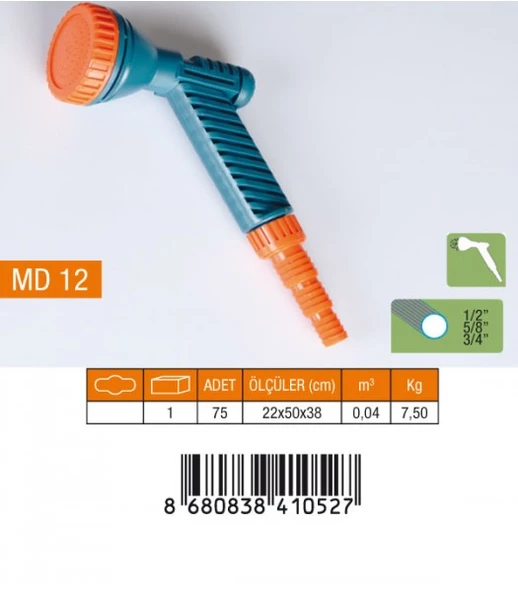 TETİKSİZ TABANCA SÜZEK   (1/2"-5/8"-3/4" N.Rekor) MD12