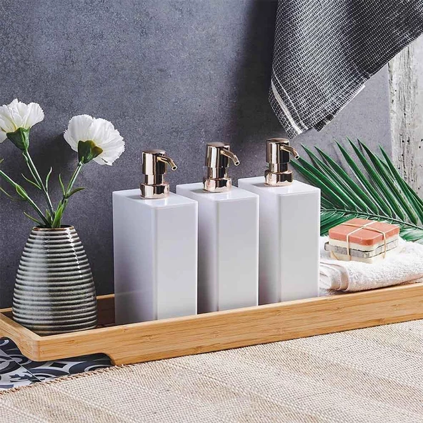 Plastik Şampuanlık - Büyük Boy Çok Amaçlı Sıvı Sabunluk - 1 Adet - 600 ML - 5