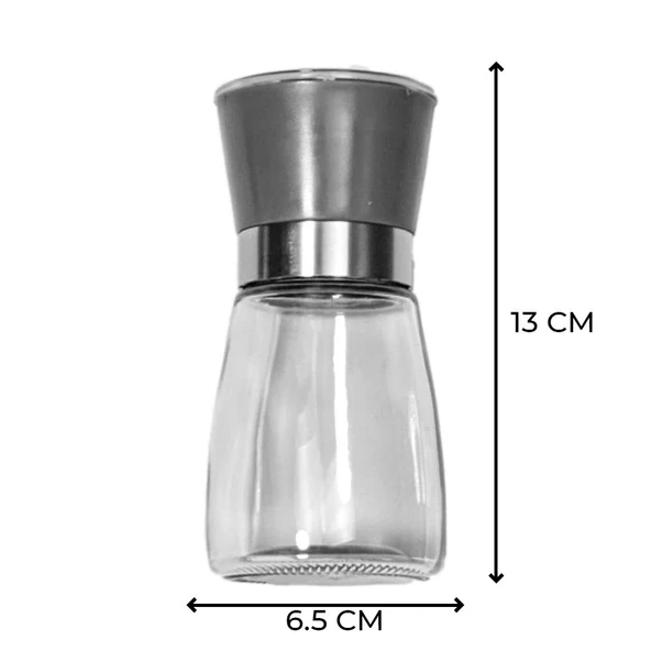 Cam Tuz Baharat Değirmeni Öğütücü Tuzluk Baharatlık - 4