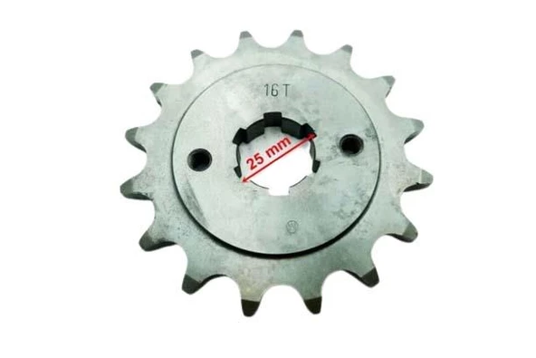 Atv Ön Dişli 520-16T İç 25 Mm 2 Delikli