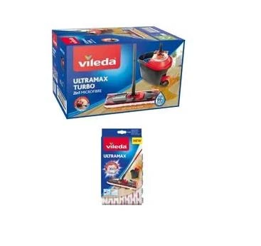 Vileda Ultramat Turbo Temizlik Seti + Ultramax Yedek Mop