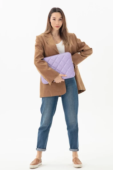 Macbook Kapitone Kılıf Deri 13.3'' ve 14'' inç 8683255011278 - 12