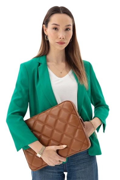 Macbook Kapitone Kılıf Deri 13.3'' ve 14'' inç 8683255011278 - 8