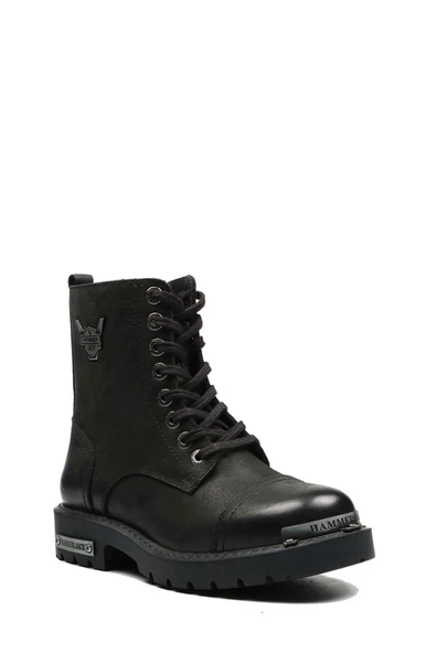 Hammer Jack 17600 Erkek Siyah Yıkama Nubuk Deri Postal Bot - 3