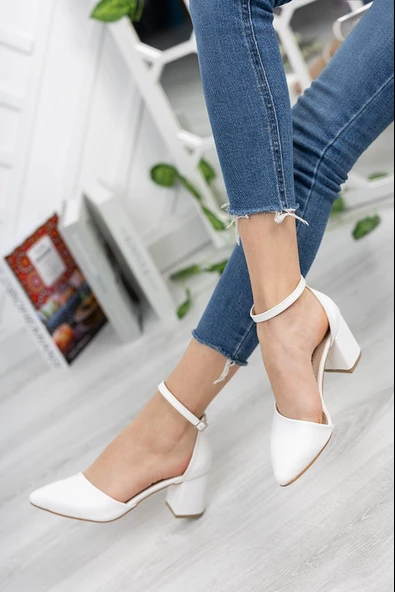 Goldstep 3002 Kadın Cilt Karnıyarık Kalın Topuk Ayakkabı - 2