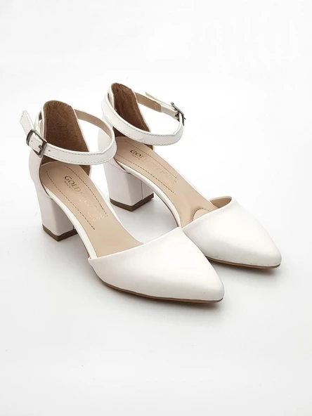 Goldstep 3002 Kadın Cilt Karnıyarık Kalın Topuk Ayakkabı - 4