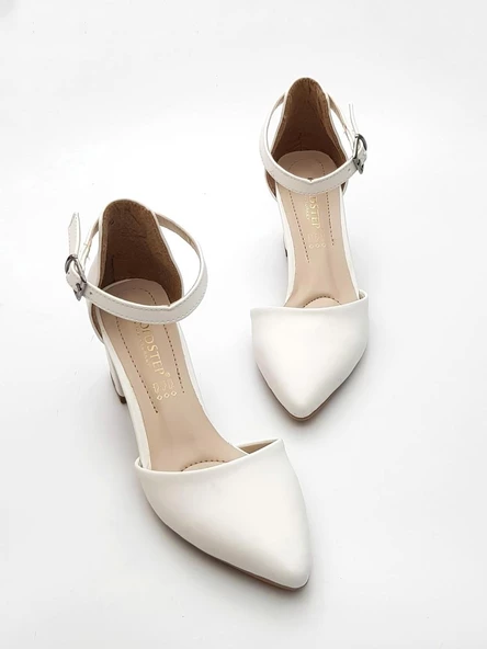 Goldstep 3002 Kadın Cilt Karnıyarık Kalın Topuk Ayakkabı - 5