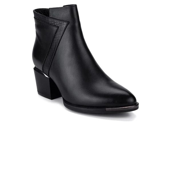 Venüs 2128242K Kadın Deri Kalın Topuk Bot - 3