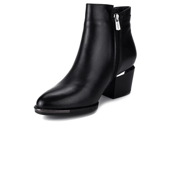 Venüs 2128242K Kadın Deri Kalın Topuk Bot - 4