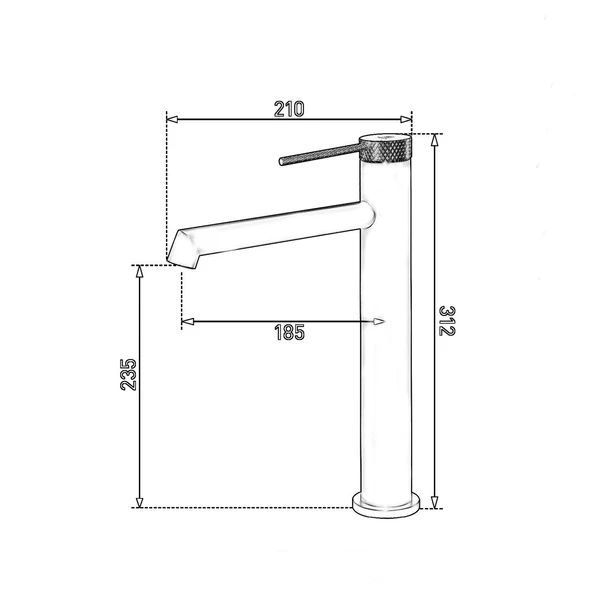 FJ-1025 Yüksek Lavabo Bataryası Mat Siyah FJ-1025 - 2