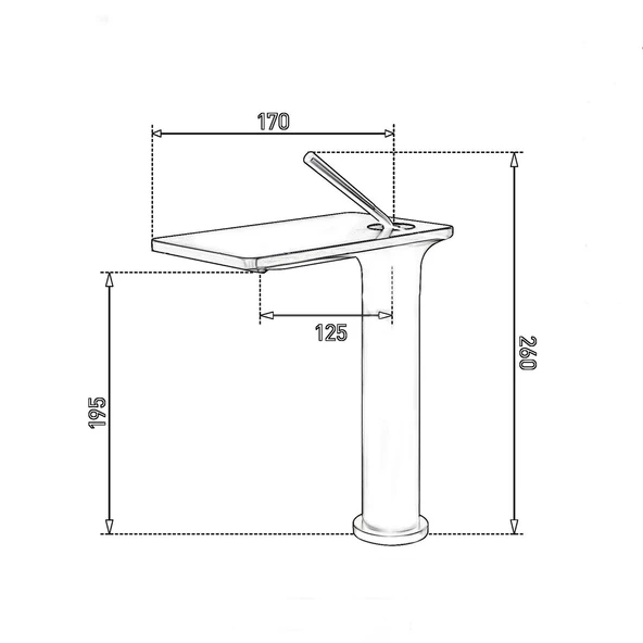 FJ-5022 Fırçalanmış Altın Yüksek Lavabo Bataryası FJ-5022 - 2