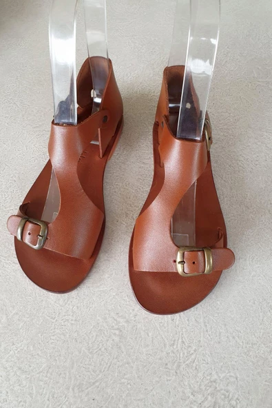 2110 Topukla Kadın Hakiki Deri Bodrum Sandalet