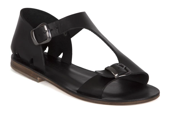 2110 Topukla Kadın Hakiki Deri Bodrum Sandalet - 5