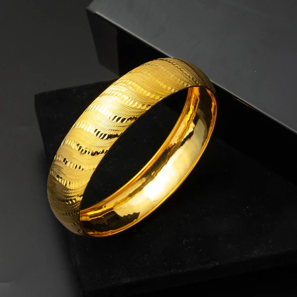 15 mm Enli 8 Ayar Altın Bilezik - Resim 3