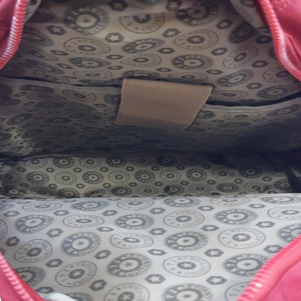 Baginn Kadın Sırt Çantası Çok Cepli Yağmur Geçirmez Hafif Kumaş Sırt Çantası Bordo Renk - Resim 6