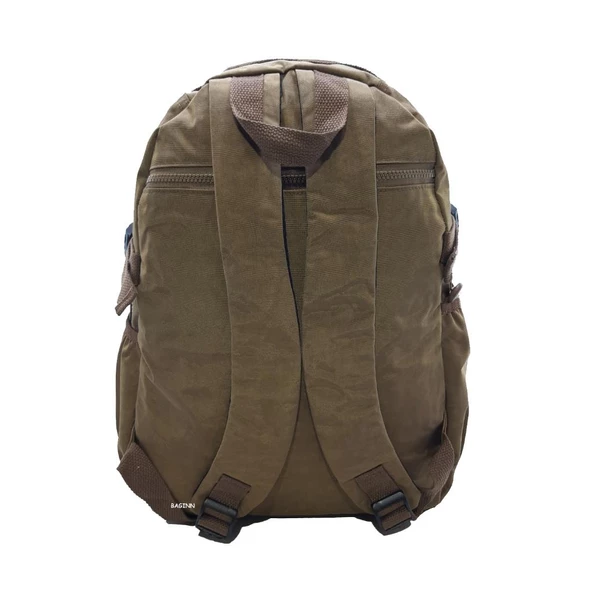 Baginn Kadın Sırt Çantası Çok Cepli Yağmur Geçirmez Hafif Kumaş Sırt Çantası Bordo Renk - Resim 10