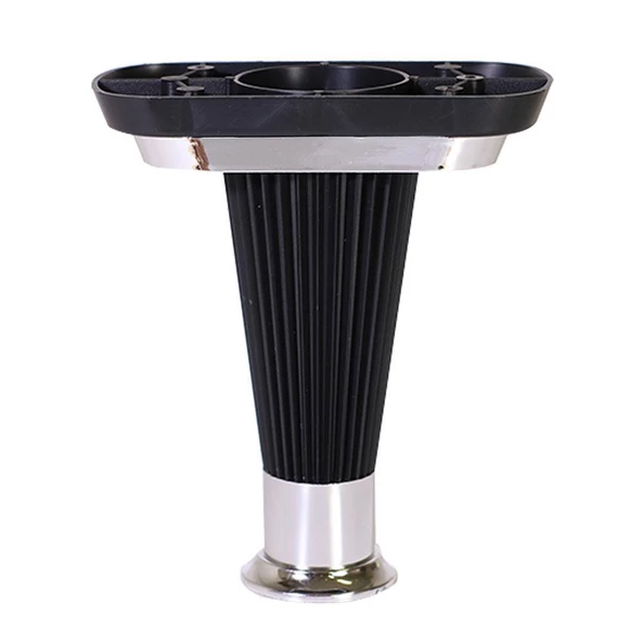 Nitra Mobilya Kanepe Koltuk Ünite Ayağı 15 cm Siyah Krom Baza Ayak (4 ADET) - 2